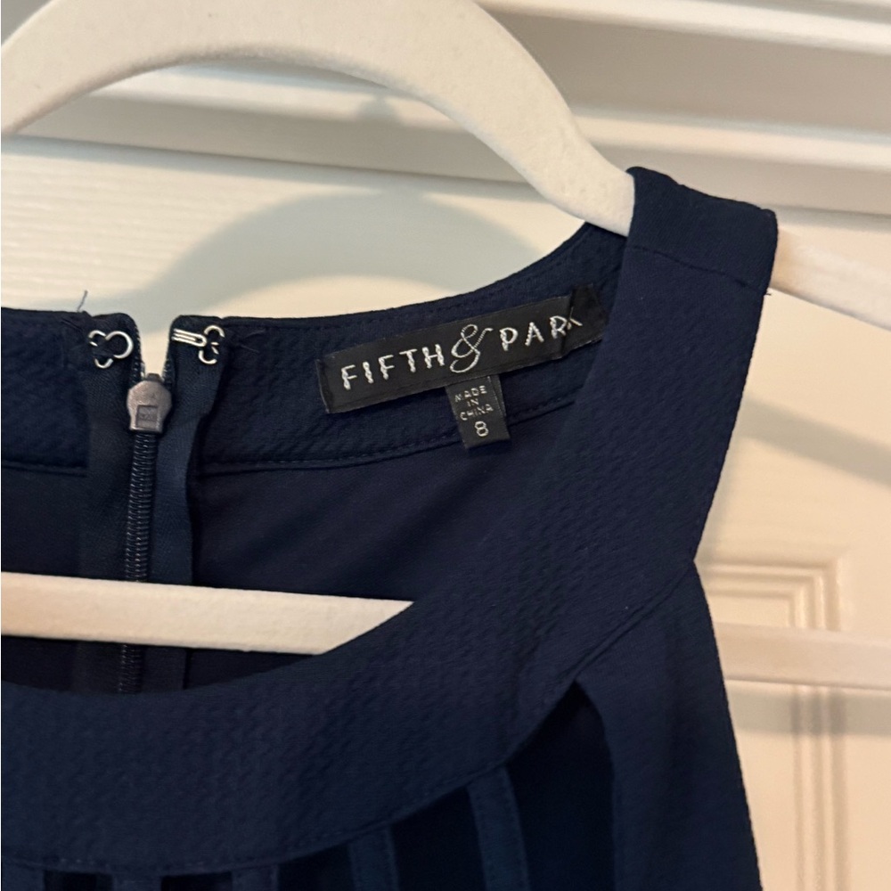 Park & Fifth Navy Blue Halter A-Line Mini Dress - Picture 4 of 5